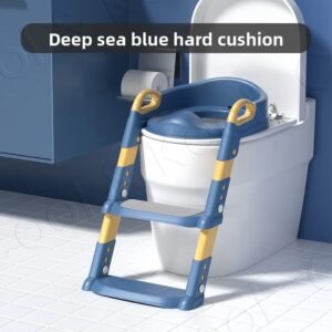 مقعد المرحاض التدريبي للأطفال – قابل للطي مع درجات آمنة